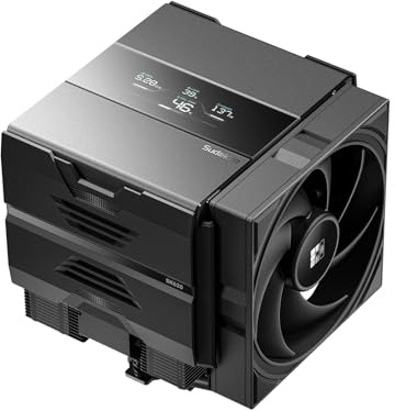 Sudokoo SK620V CPU Luftkylare: AM5 Exklusiv CPU-Kylare Med Digital Display – PC kylare Med Dubbla Torn, 6 Värmerör, Slide-In Montering, 120mm PWM Tyst Fläkt, 5 Års Garanti