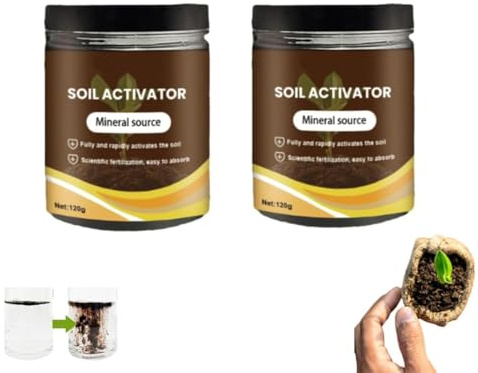 Soil Pro Activator, Professional Bone Meal Fertilizers, Dirt Health Booster, Organic Soil Activator & Plant Fertilizer, House Plants Fertilizer, Nutrient for Indoor & Outdoor Plants (2pcs)