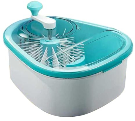 KiBcsLic Fruit Washer Centrifuga Dispositivo Lavaggio Verdura Lavaprodotti Drenante Materiale PP Robusto Adatto a Cucina Domestica Famiglie Bambini, Blu