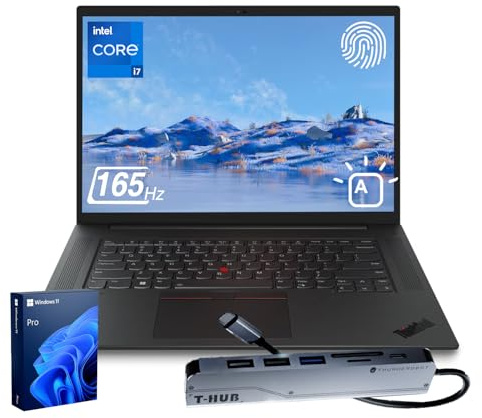 Lenovo ThinkPad P1 Mobile Workstation Laptop, 16 2.5K 165Hz, Intel Core i7-13800H vPro, NVIDIA RTX A1000, 32GB DDR5, 1TB SSD, Thunderbolt 4, Fingerprint, Backlit, FHD IR Webcam, Win 11 Pro, w/Bundle