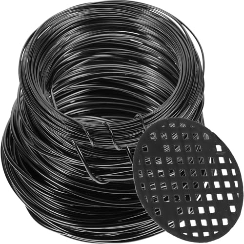Homoyoyo Alambre de Entrenamiento para Bonsáis Alambre Metálico para Bonsáis Negro Cobre y Plástico para Árbol Fácil de Usar Práctico en Uso
