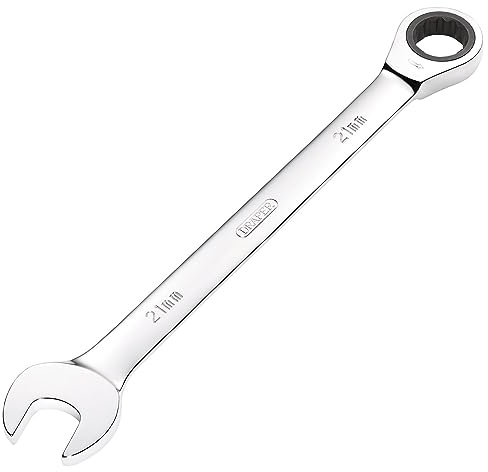 Draper 31020 Hi-Torq Llave combinada de trinquete métrica, 21 mm