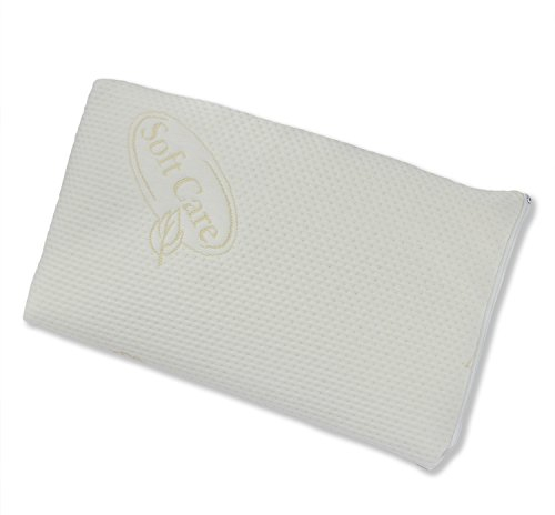 SABEATEX – Kinderkissen ab 2 Jahren 50x30x6 cm - Ergonomisches Kinderkopfkissen aus Visco-Gelschaum. Optimal passend für alle Kinderbetten. Ideal auch als Reisebegleiter