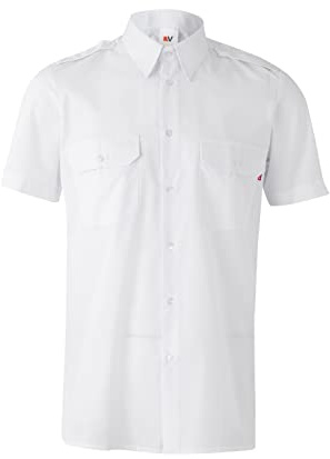 Velilla 532. Chemise à manches courtes avec galonnières, couleur blanche, taille 3XL