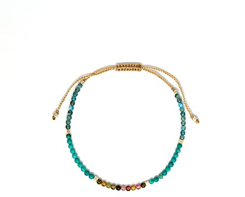 BALIPURA Multi-Chakra Armband für Frauen - Heilkristall & Naturstein Schmuck - Personalisierte Geschenke für Frauen mit winzigen 2mm Perlen in 925er Sterling Silber