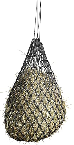 Kerbl Heunetz Heuraufe Beschäftigungsnetz Heusack Futternetz, Engmaschig 5x5 cm Schwarz