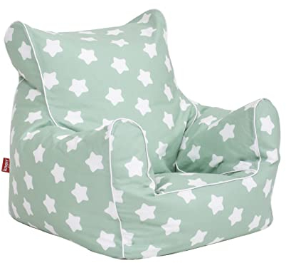 KNORRTOYS.COM 68289 Kindersitzsack-Green White Stars, grün