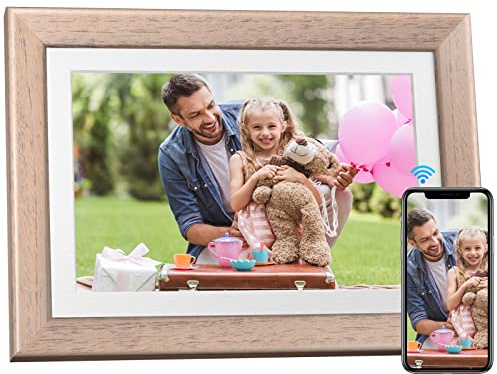 Digitaler Bilderrahmen WLAN 8,4 Zoll, 1600 * 2560 Full HD Display und 32GB Großem Speicher, Smart Elektronischer Bilderrahmen mit IPS Touchscreen, Bilder und Videos überall per App Teilen