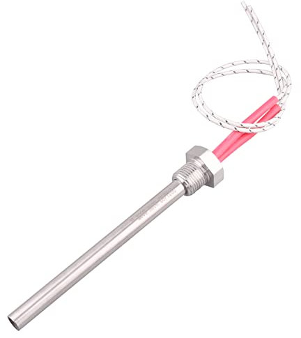 Candela di accensione per forno a pellet a pellet Hot Rod, 10 mm, filettatura 3/8, lunghezza: 140 mm, 300 W, pellet di legno, per forno, resistenza al riscaldamento, 220 V, pellet, riscaldamento