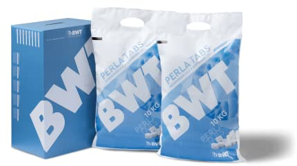 BWT Perla Tabs 20 kg | Sal regeneradora para sistemas de ablandamiento | 99,9% de pureza | Prácticos sacos de 10 kg | Cuidado óptimo | 2 bolsas de 10 kg