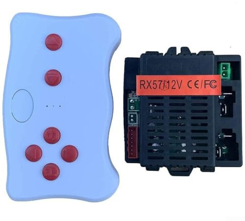 Weelye RX57 6V 12V Ricevitore CE/FCC Trasmettitore per auto elettrica per bambini 2.4G, scatola di controllo di ricambio per veicoli elettrici per bambini (TX10 e RX57 12V)