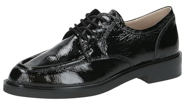 Caprice Lace-Up 9-23303-43 Oxford sko, svart nappa lak, 38 EU, Svart Naplak, 38 EU