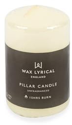 Wax Lyrical Unscented Pillar Canlde 5X8CM Ivory