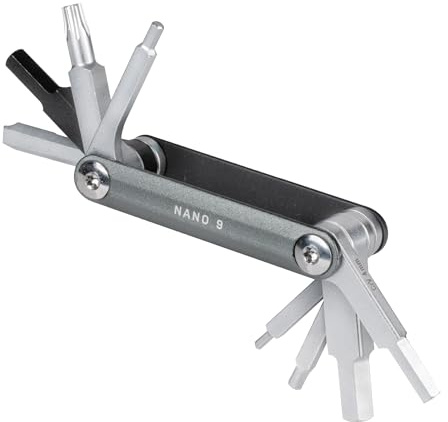 Topeak Nano 9 Multi-Tool - Kompaktes CNC-gefertigtes tragbares Werkzeug mit 9 Funktionen - Nano 9 (9 Funktionen) | Topeak Nano 9 Multi-Tool | Aluminium 7075, Chrom-Vanadium-Stahl