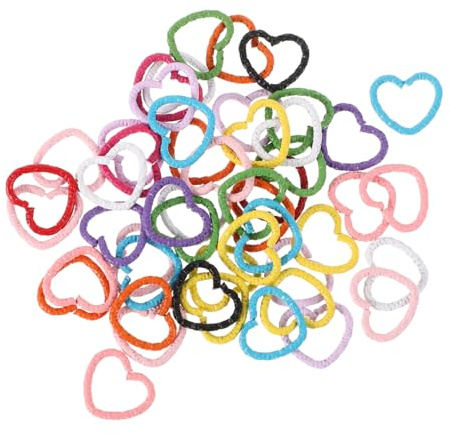 VINTORKY 50pièces Accessoires Capillaires Forme De Cœur Colorés Pour Femmes Éléments De Coiffure Élégants Pour Mariages Et Festivals Clips Pour Tresses Et Chignons Bijoux