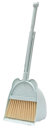 Mini Escoba con Polvo para niños, Escoba para niños y Set de Planta de Polvo, Juego de Juguetes de Limpieza para, para Azules