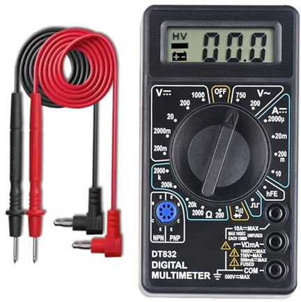Advanced Handheld Multifunction Meter Electric Current Frequency Resistance Measurement Tool ABS for Technicians Digital Multimeter with Test Cable