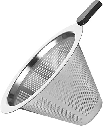 OUNONA Filtre à Café Plusieurs Styles Noir Facile à Nettoyer en Acier Inoxydable et Plusieurs styles Réutilisable Manche Passoire à Café Conique et Plusieurs styles pour Boissons Thé