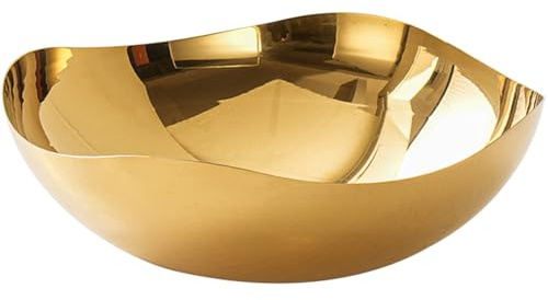 ZEPFJHE Frutero de acero inoxidable para mesa de comedor, mesa de comedor, centro de mesa, decorativo, moderno, duradero, cuenco grande para servir