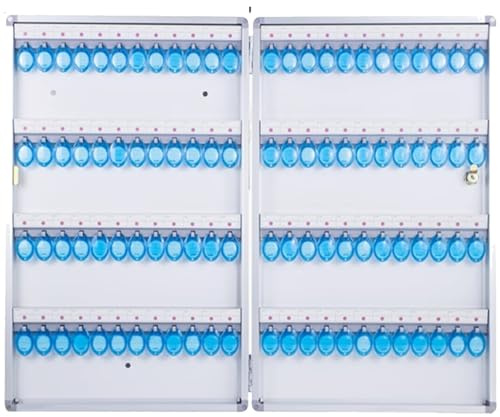 LMTYBOC Schlüsselschrank zur Wandmontage, mit Haken und Etiketten, robuster Schlüssel-Organizer für die Wand, langlebige Schlüsselbox (96 Schlüssel)