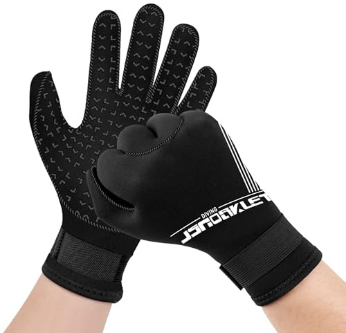 JSNORKLET 3mm Neopren Tauchhandschuhe, Herren Damen Wärmender Tauchhandschuhe, Anti-Rutsch Neopren Handschuh für zum Tauchen und Männer, Frauen,Schnorcheln,Kajakfahren,für alle Wasseraktivitäten