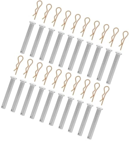 WHAMVOX 20 Sets Scaffolding Coupling Pins with Clips Metal Scaffold Fittings Locking Pins for Stable Construction Equipment Connections