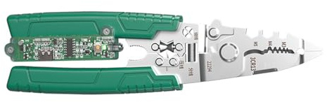 Pinze per elettricisti, tester di tensione integrato, manico antiscivolo, strumento spelafili per lavori domestici e industriali, pinze per crimpatura elettriche