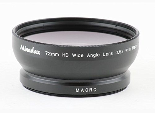 5 x 0. impulsfoto Minadax – Objetivo de conversión gran angular con MACRO lente para Canon XH-G1, XH-A1, XH-A1S, XL-H1 A XL-H1, XL-H1S,, XL1, XL1S XL2, XL2s, XH-G1S