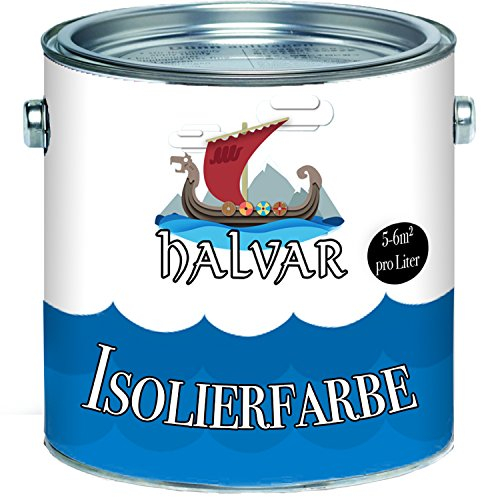 Halvar Isolierfarbe skandinavische Nikotinsperre in weiß Wandfarbe hochdeckend und geruchsarm (1 L)