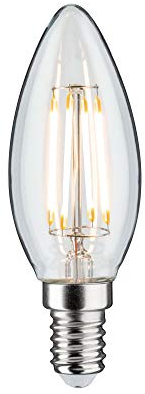 Paulmann 28684 lámpara LED filamento vela 4,8 vatios bombilla regulable clara 2700 K blanco cálido E14