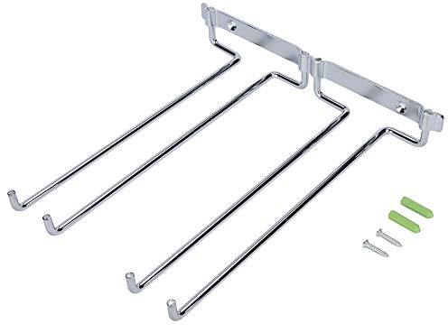 Fdit metall vinglas rack, rostfritt stål vinglas hållare väggmonterad stengods rack förvaringshylla för skåpet