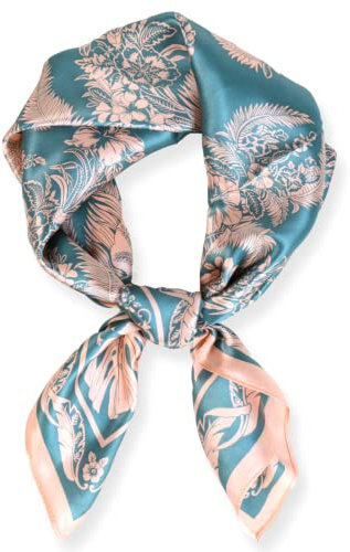 PoeticEHome Seidenschal aus 100% reiner Maulbeerseide – 68x68 cm Halstuch für Damen | Quadratisches Tuch mit Geschenkbox​