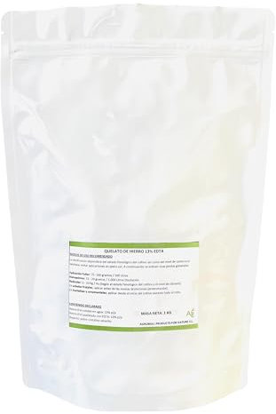QUELATO DE HIERRO 1 KG | AGROBULL PRODUCTS FOR NATURE | Reverdeciente Anticlorosis. (5 KG)