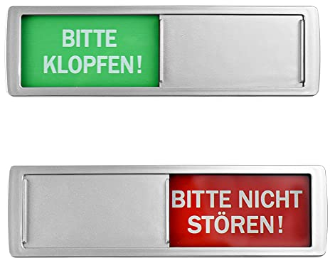REFORUNG Klopfen-Bitte Nicht Stören Schild Türschilder Schiebeschild Acryl-Kunststoff Privatsphäre Türschild Klebeschild mit Schieber Festhaltemagneten, 3M Klebefläche