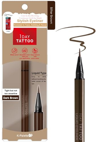 K-Palette 1DAY TATTOO Liquid Eyeliner 02 Bitter Brown 0,67 ml
