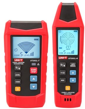 UNI-T Localizador de cables subterráneos, UT25CLCircuit, detector de línea de 80 a 1000 V (NCV), probador de cables de profundidad máxima de detección de 8 pies, para riego de cables, cable de casa