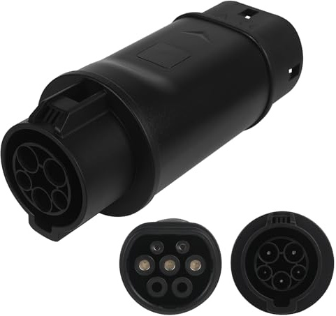 AOHEWEI Adaptador de Carga EV Tipo 1 a Tipo 2, Adaptador de Cable de Cargador de automóvil SAE J1772 a IEC62196 de 240 V 32 A, Cable de Carga EV Tipo 1 o Cargador a vehículo eléctrico Tipo 2
