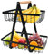 YOPEUC 2 Tier Metal Fruit Basket, Detachable Holder, Black Modern Fruit Storage Rack for Vegetables, Snacks