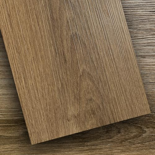 TIBBERS Suelo Vinílico Autoadhesivo, 72 Lamas de 15 x 91 cm (10,02 m²), PVC Impermeable y Recortable, Alta Adherencia, Imitación Madera, SMD006