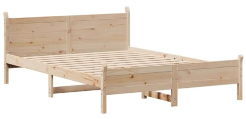 vidaXL Massivholzbett ohne Matratze 140x200 cm Kiefernholz