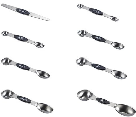ABOOFAN Herramienta De Cocina Cuchara Medidora De Acero Inoxidable Ideal Para Hornear y Medir Diseño Magnético