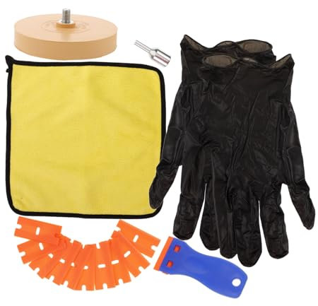 TOPPERFUN 1satz Pneumatisches Entferner Aufkleber Rad Handwerkzeugen Handtuch Handschuhen Und Schabern Effiziente Kleberentfernung Für Autos Und Fahrzeugpflege