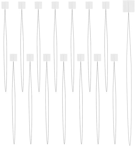15 PCS Punch Needle Threader 8.26 Inch Long Needle Embroidery Stitching Craft Tool Quick Cross Stitch Supplies for Hand Stitching Sewing Craft Works Machine (White)