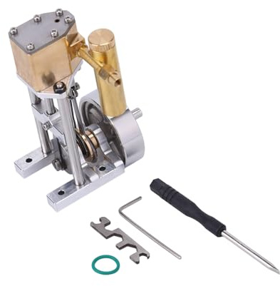 RCARTOYRTR Ångmotor modellkit, V1313 mini vertikal enkelcylinder ångmotor modell byggsatser med omvänd mekanism, fysisk vetenskap utbildningskit, present till vuxna