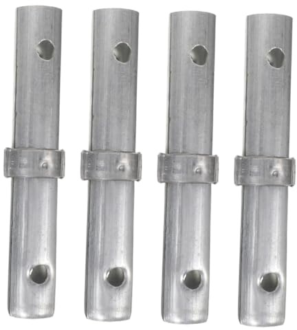 PartyKindom 4pcs Galvanized Scaffold Connection Rods Weld on Hinges Heavy Duty Scaffold Connectors for Mobile Scaffolding Equipment Diameter 34mm Thickened Spacing 8cm