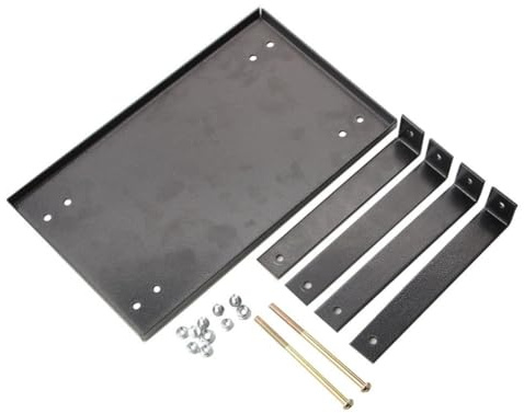 Soporte abatible para cepilladora eléctrica - Estante metálico para carpintería, 30 x 18 x 4 cm, soporte para cepilladora negra para bancos de trabajo de carpintería