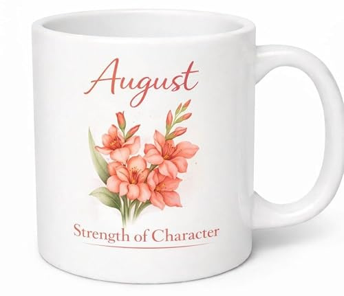 August Birth Flower Gladiolus Strength of Character Mug Gift Mug