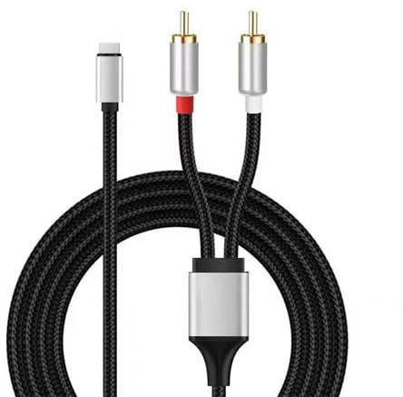 Berfea Câble RCA 2 voies audio stéréo AUX RCA câble répartiteur Y 2 m pour iPhone 14 13 12 11 Pro Max XS X 8 7 6 Plus 5 SE pour TV, haut-parleur DJ, amplificateur, HiFi et home cinéma
