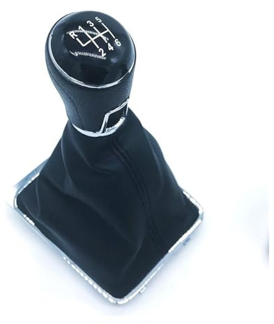 Leva del Cambio per VW Passat B7 Manuale 5/6 Marce Pomello del Cambio per Auto, Cuffia Copri-Cambio, Collare 2011-2015 (Combinazione 6 Marce)