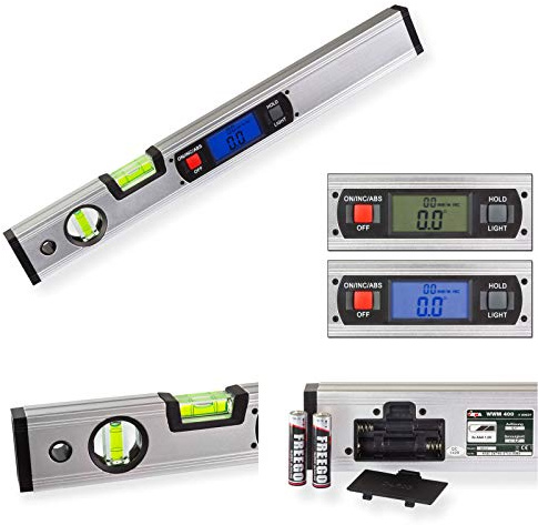 DEMA Alu Wasserwaage 40 cm – Digitales Messgerät, elektronischer Winkelmesser, Schieblehre, Messlehre, Magnethalter, präzise & robust, ideal für Handwerk, Werkstatt & Bauarbeiten